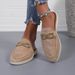 SHLIANG Chain Flat Baotou Slippers Women Shoes Outdoor Rhinestone Slip-on Ladies Casual Shoes Suede Square Heel Low Heel Slippers For Women Y0284_vogvips.com