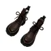 PUAL VIDISI Women Vintage Brown Leather Platform Combat Side Zipper Lace Up Thick Sole Ankle Martin Boots_vogvips.com