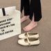 Soft-soled Shallow Mouth Versatile Flat-soled Single Shoes Women's Shoes Lightweight Low-heeled Casual Word Mary Jane_vogvips.com