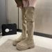 Slimming Knight Two-Way Thick-Soled Over-the-Knee New Long Folded High Boots For Petite Women Autumn Winter_vogvips.com