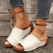 New Wedges Fashion Simple And Light One Slip-on Fashion Large Size Slipper Woman_vogvips.com