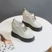 11cm Genuine Leather Hidden Wedge Short Black Korean Versatile Roman Style Trendy Shoes Thick Sole Boots High Heels_vogvips.com