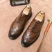 Euro Step Summer Formal Brogue Men's Simple Leather Shoes Business New Breathable_vogvips.com