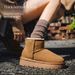 Women's Shoes Sheepskin And Fur Thick Soled Snow Boots For Women Short Tube Thick Bread Shoes Warm Plus Velvet Winter Cotton Shoes_vogvips.com