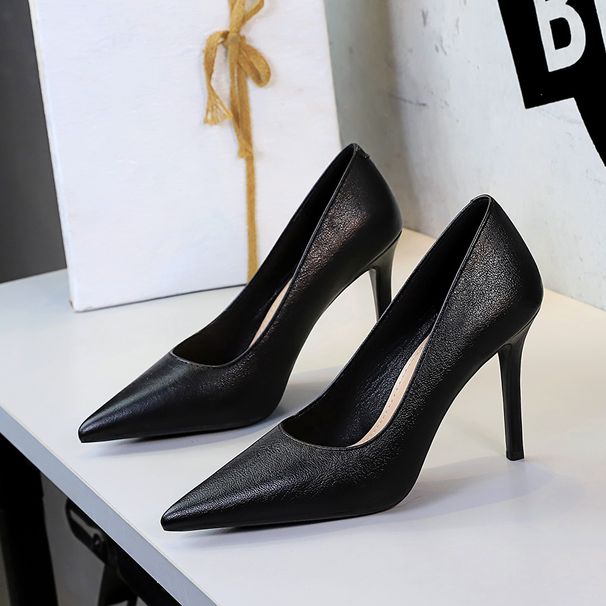 European And American Style Ball Evening High Heels Women's Fine Heel Professional Work Shoes Non-Slip Pointed Toed High Heels_vogvips.com