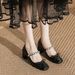 2026 Round-toe Mary Jane Ballet Shoes, Women's Matching Skirt, High-heeled Women's French Silver Single Shoes_vogvips.com