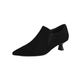 Pointed Toe Deep-Cut Women's Shoes 2025 Fall/Winter Suede Soft Leather Ankle High-Heeled Loafers Stiletto Heel Bare_vogvips.com