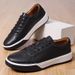 Round Head Lace-up First-layer Cowhide Board Shoes Men's Large Size One-pedal Driving Shoes Casual Loafers_vogvips.com