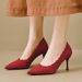 2025 Spring And Autumn Lace Red Bridal Shoes For Women, Pointed Toe, Thin Heel, Hollow Embroidered Mesh High Heels_vogvips.com
