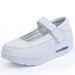 Mesh Rocking Women's Sports, Breathable, Casual, Shallow, Thick Soled, Height Increasing Nursing For Women, White Single 100_vogvips.com