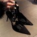Elegant Pointed-Toe Stiletto Heels For Women - Slip-Resistant, Comfortable & Stylish French Heels With Arch Support (6cm/9cm, Black)_vogvips.com