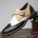 .Men's Business Formal Casual Leather Shoes With Brocade Embossing - Large Size - Fashionable And Versatile Men's Shoes_vogvips.com