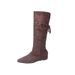 Post-apocalyptic Hot Girl Hidden Heel Western Cowboy Women Autumn Winter Slouch Lace-up Slimming Over-the-Knee Long Slim_vogvips.com