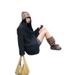 Women's Western Cowboy Boots With Stacked Shaft Vintage Style Mid Calf Riding Boots Chunky Heel And Round Toe For Fall Winter_vogvips.com
