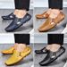 Men's Fashion Shoes For Foreign Trade, Summer Breathable Hollow Casual Leather Shoes, Slip-On Loafers, Driving Sandals_vogvips.com
