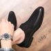 Leather Men's European Business Formal Casual Shoes, Frosted Men's British Korean Style, Pointed Oversized Shoes , Style,_vogvips.com