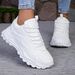 Fashion Woman Vulcanize Platform Casual Sneakers Women Flats Mesh Breathable Running Shoes Thick Sports Shoe_vogvips.com