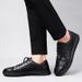 Men's Sports Shoes Irst Layer Cowhide Sot Leather Outdoor Low-top Black Board Shoes Breathable Men's Shoes_vogvips.com