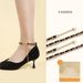 Shoe Accessories New style pearl diamond strap high heel sandals no heel anti fall heel straps no installation required elastic adjustable_vogvips.com