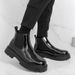 New Fashion Chelsea Boots Men's Pointy Toe Retro Boots British Men's Boots Leather Boots Leather Shoes_vogvips.com