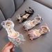 Rhinestones Soft Soled Girls' Sandals Princess Shoes Children's Shoes Spring Style Girls' Leather Shoes_vogvips.com