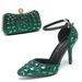 Women's Shoes new 9cm high heels combination women's wedding shoes high heels pointed toe daily low top multicolor high heels_vogvips.com