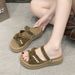 Pearl Fashion Slippers Outdoor Wear, Fairy Style 2025 Skirt, New Summer Thick-soled Beach Roman Sandals For Women_vogvips.com