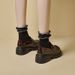 Loafers For Women Spring New Metal Buckle British Style Genuine Non Slip Thick Sole Small Leather Height Increasing_vogvips.com
