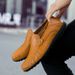 Fashionable doudou shoes Korean casual shoes Breathable leather men's shoes_vogvips.com
