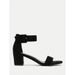 Big Size Thick Heels Women's New Retro Suede Black Round Head Open-toe Sandals_vogvips.com