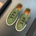 Z Family Men's Genuine Leather Casual Spring Lightweight Low Cut Green Sheepskin Round Head Adult Shoes_vogvips.com