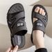 Men's Summer Thick Bottom Sandals Beachwear Anti-slip Driving Slippers Casual PVC Upgraded Version Breathable Slip-On_vogvips.com