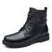 Martin Boots Men's High-top Style First-layer Tooling Boots Inner Tide Boots Black Work Leather Boots Men's Shoes_vogvips.com