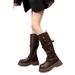 British Style Thick-Soled Height-Increasing Slimming Over-the-Knee Long Women, New Autumn And Winter Two-Way Wear_vogvips.com