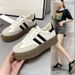 Women's Chunky Sneakers Retro Platform Shoes Breathable Mesh Lace-Up Casual Fashion White & Black Trainer Shoes For Women_vogvips.com