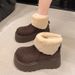 2025 Women's Winter New Style Fur-lined Thick-soled Short Boot For Fashionable Snow Boots With Padding And Thickening_vogvips.com