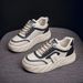 Autumn White New Korean Edition Ins Female Students Thick Soled Height Increasing Sports Board Shoes Casual Street_vogvips.com
