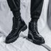 Autumn New Martin Men's High-top Lace-up Casual Thick-soled Leather Youth Fashion Trend Outdoor Motorcycle Boots_vogvips.com