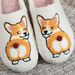Quirky Cute Short-Legged Corgi Embroidered Cotton For Men And Women Winter Comfortable Furry Slippers Pet_vogvips.com