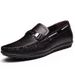 2025 New Men's Soft Sole Genuine Leather Bean Youth Date Driving Shoes Leisure Lazy People_vogvips.com