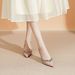JC Women's High Heels Spring/Autumn Nude Pointed Toe Low Cut Rhinestone Trimmed Stiletto Sexy Single Shoes_vogvips.com