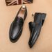 Black Men Loafers Soft Moccasins High Quality Spring Autumn Genuine Leather Shoes Men Business Office Dress Shoes Zapatos_vogvips.com