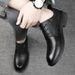 Euro Step Men's Winter Cowhide Business British Formal Wedding Brogue Youth Korean Style Trendy Casual Leather Shoes_vogvips.com