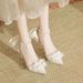 Women Heeled Pearl Ankle Strap Platform Pumps Elegant For Summer Prom Heels Shoes Of Basics Business Wedding Party_vogvips.com