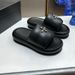 SM Women's Thick-Soled Height-Increasing Cross-Flower Outdoor Slip-On Slippers 2025 New Genuine Leather High-Qualit_vogvips.com