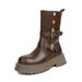 Melard Brown Black Britih Style Martin For Women 2025 New Autumn Winter Two-Way Thick Sole Height-Increaing Short_vogvips.com
