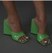 Summer New Large Candy Color Fish Mouth Thick Heel Buckle One Line Women's High Heels_vogvips.com
