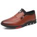 ct Suitable For All Seasons 2024 New Trendy Lace-up Business Casual Korean Style British Leather Flat Men's Shoes_vogvips.com