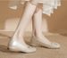 2026 French-style High-heel Ballet Flat-toe Open-toe Shoes, Flat-bottomed, Evening Shoes, Women's Silver-colored Leather Shoes_vogvips.com