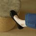 2025 Spring New Butterfly Knot Lacquer Leather Bean Shoes For Women, Flat Bottom, Summer And Autumn, Square Head Single_vogvips.com
